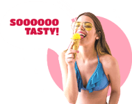 Girl eating ice cream